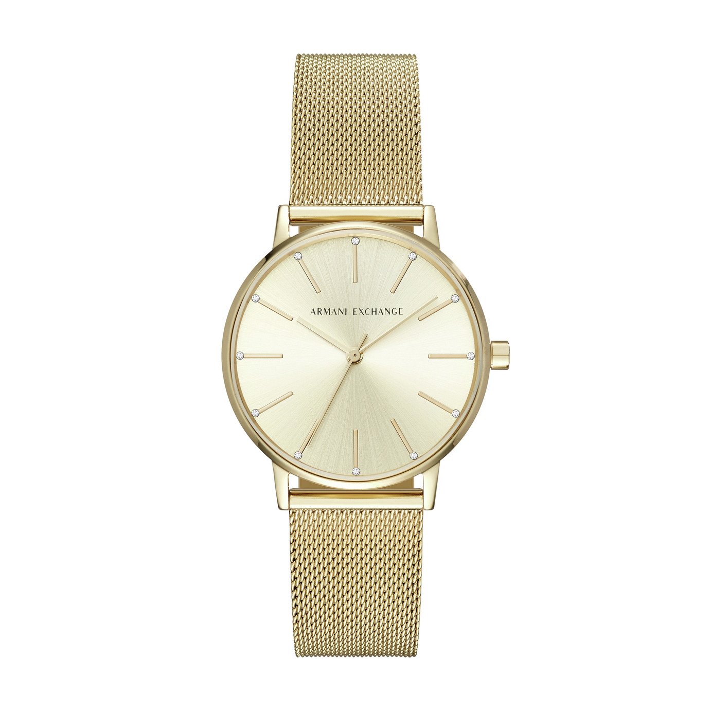 Armani Exchange Ladies Lola Gold Mesh Strap Watch Review