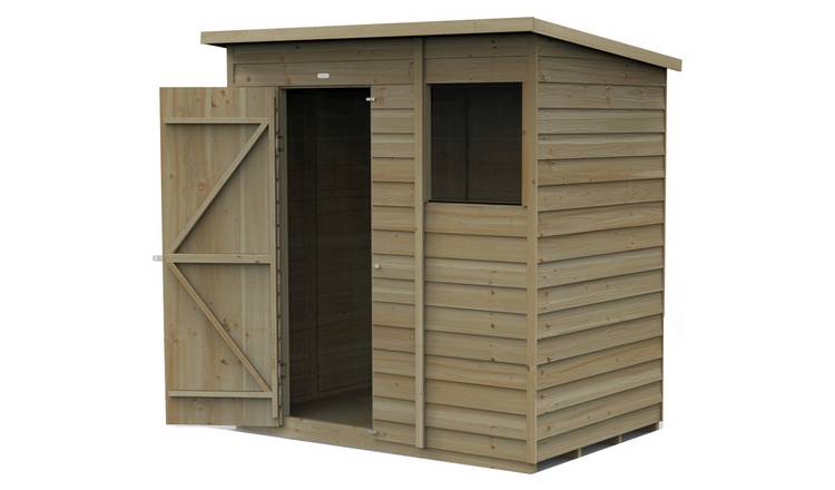 Forest 4Life Shiplap 1 Window Pent Shed - 6 x 4ft