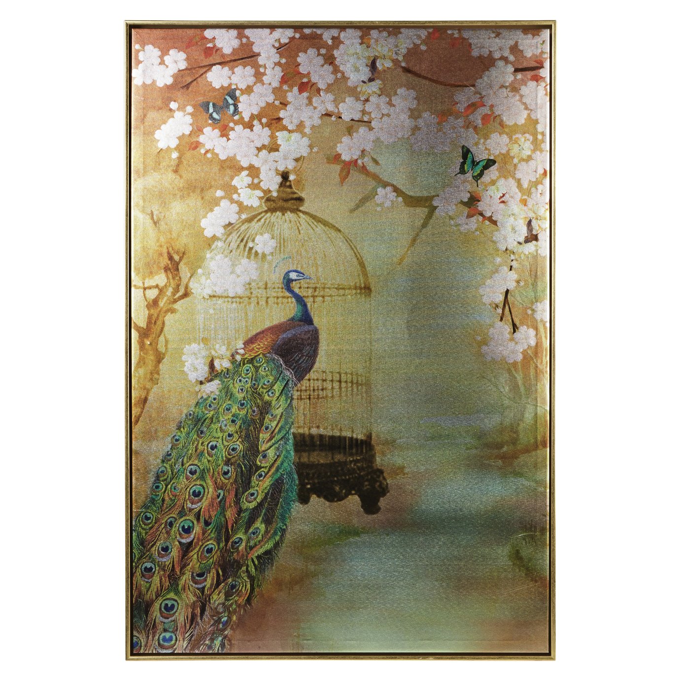 Arthouse Suki Peacock Capped Canvas Wall Art