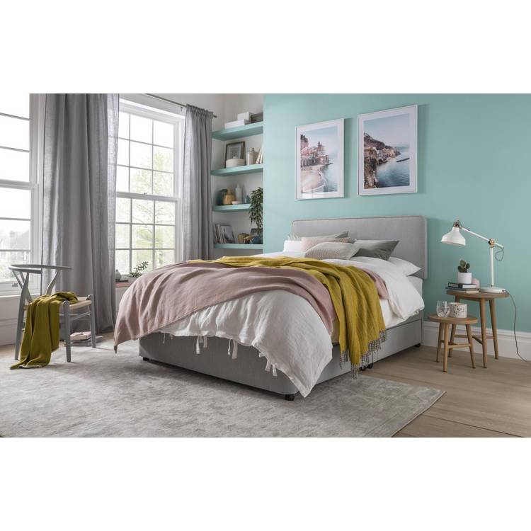 Silentnight Milan Studded Kingsize Headboard - Grey 0