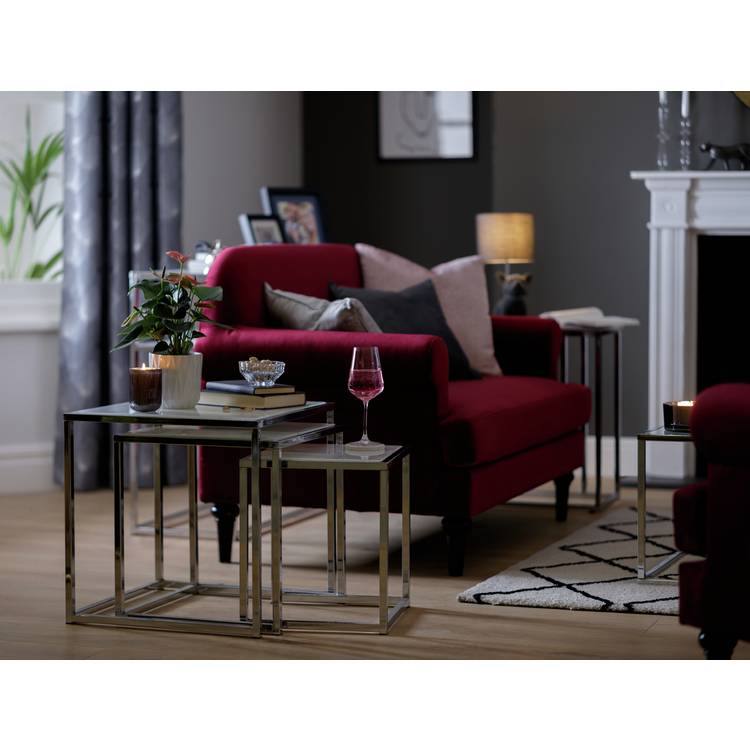 Argos Home Boutique Nest of 3 Tables - Marble Effect 0