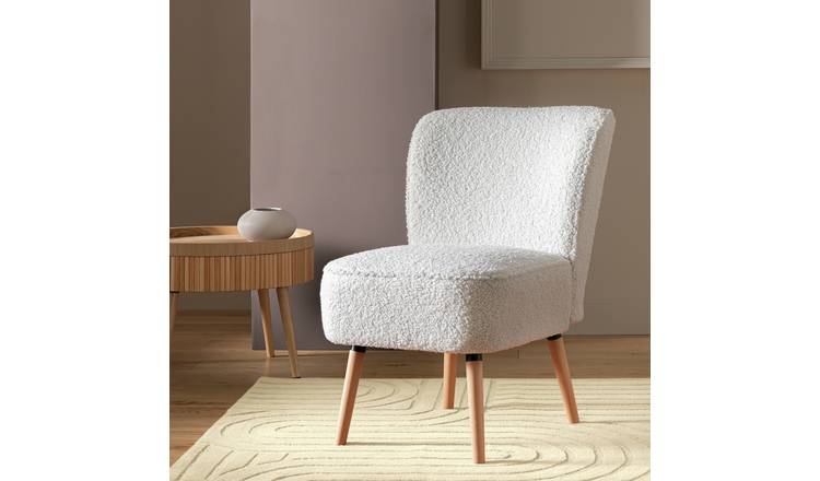 Argos Home Eppy Boucle Chair - Cream