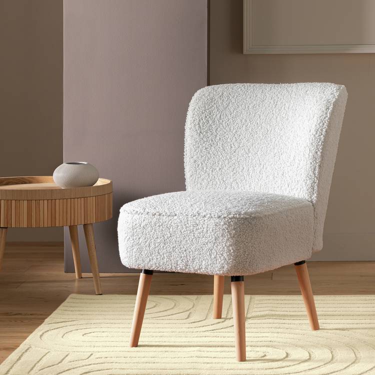 Habitat Eppy Boucle Chair - Cream 0