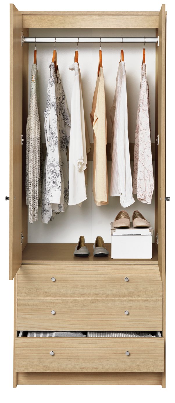 Argos Home Malibu 2 Door 3 Drawer Wardrobe Reviews Updated July 2024