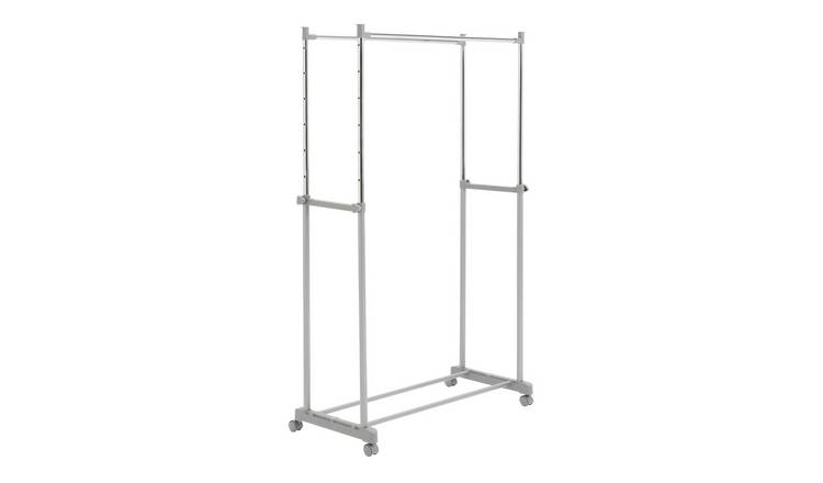 Argos home double adjustable best sale clothes rail