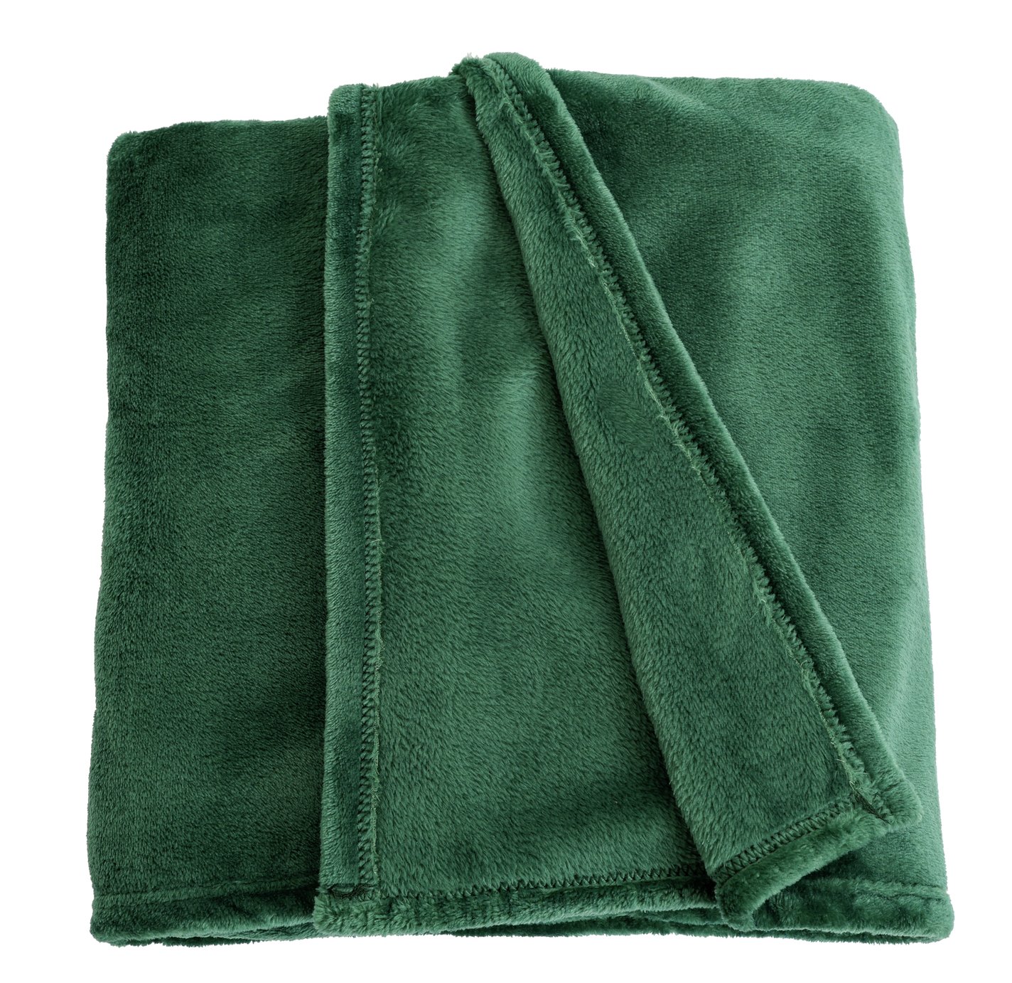 Argos Home Fleece Throw - Green - 125X150cm