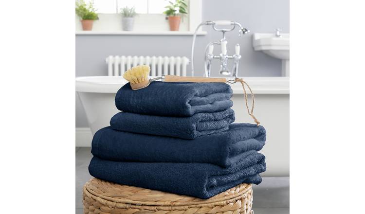 Habitat Supersoft 4 Piece Towel Bale - Denim