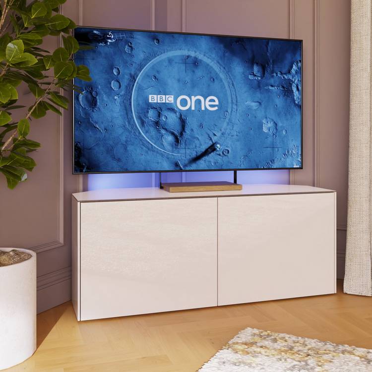 Frank Olsen Intel 2 Door Corner TV Unit -  White 0