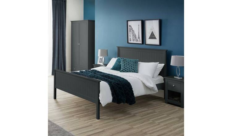 Julian Bowen Maine Double Bed Frame - Anthracite