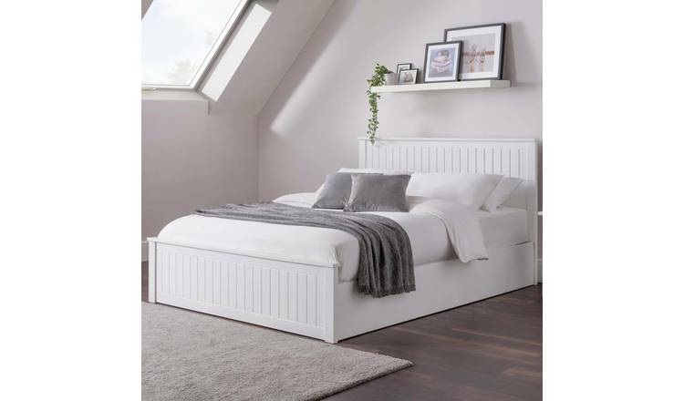 Julian Bowen Maine Double End Lift Ottoman Bed - White