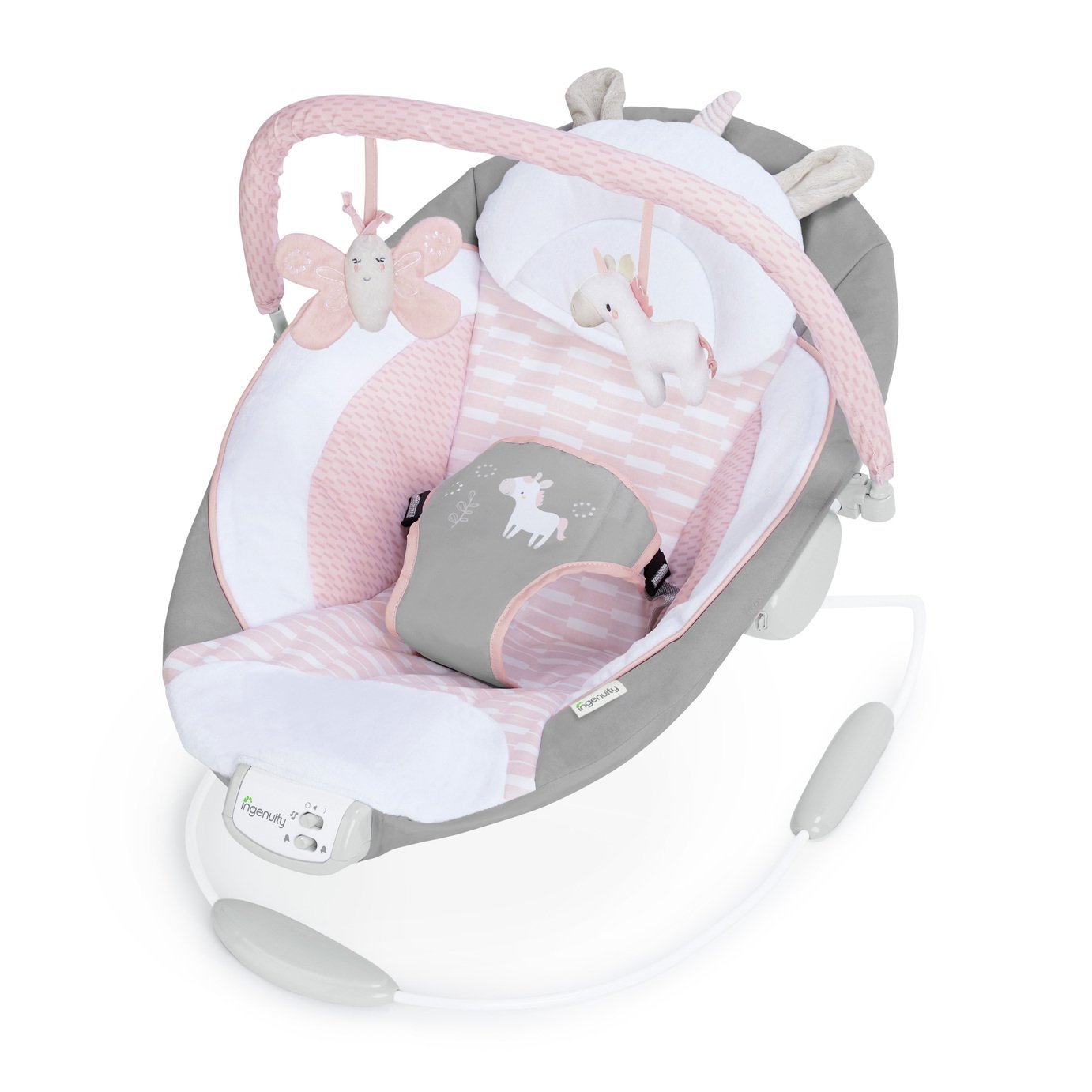 Ingenuity Flora the Unicorn Soothing Bouncer review