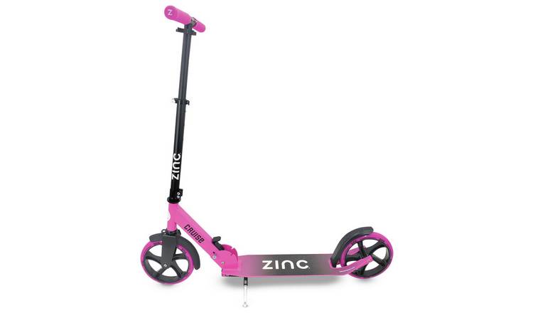 Zinc Cruise Kids Folding Big Wheel Scooter - Pink