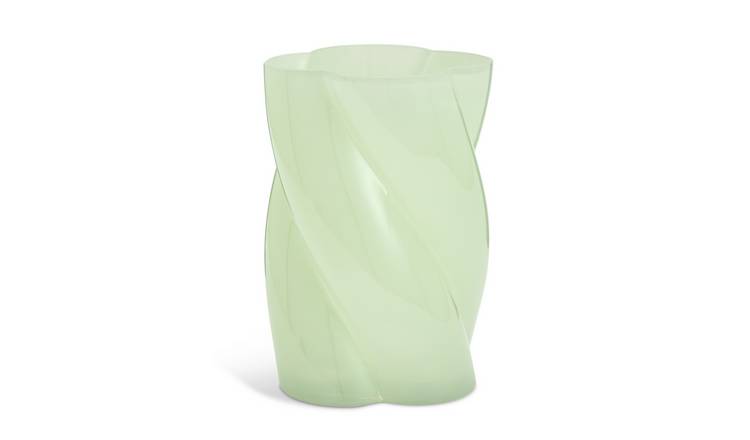 Habitat Twisted Glass Vase - Green