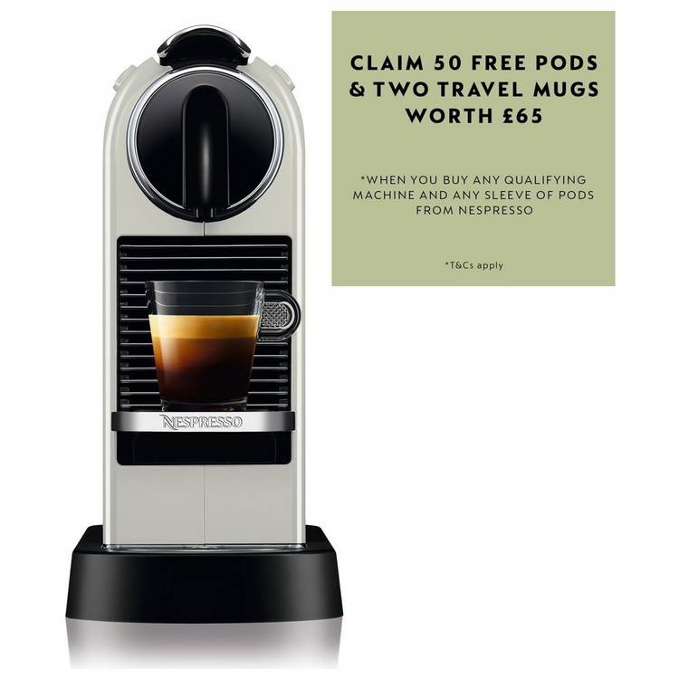 Nespresso by De'Longhi CitiZ Pod Coffee Machine - White 0