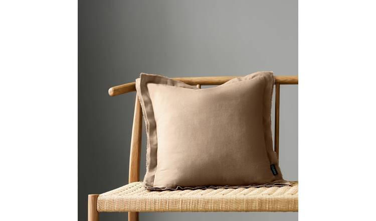 Habitat Triple Ruffle Cushion - Taupe - 43x43cm