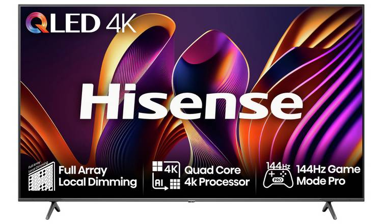 Hisense 75 In 75E7NQTUK PRO Smart 4K UHD HDR QLED Freely TV