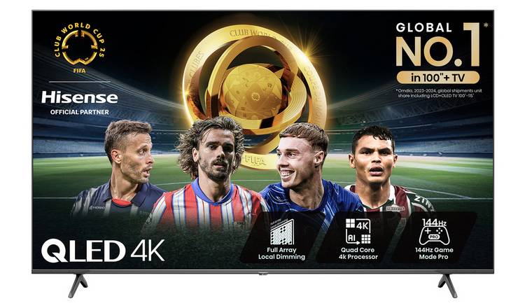 Hisense 85 In 85E7NQTUK PRO Smart 4K UHD HDR QLED Freely TV