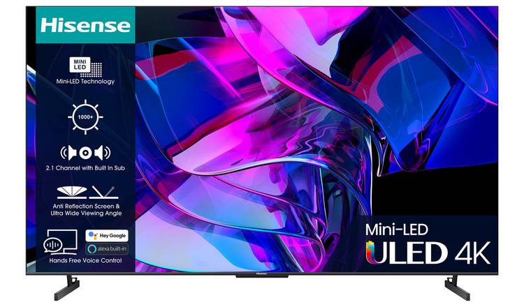 Hisense 100 Inch 100U7KQTUK Smart 4K UHD HDR Mini LED TV