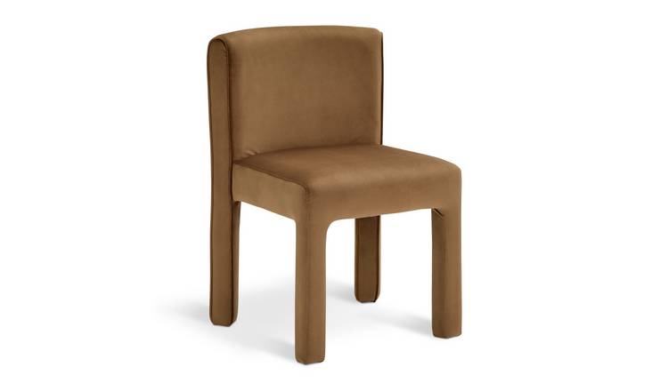 Habitat Bastian Velvet Dining Chair - Natural