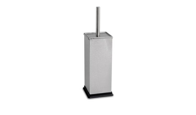 Harbour Housewares Square Toilet Brush - Brushed Metal