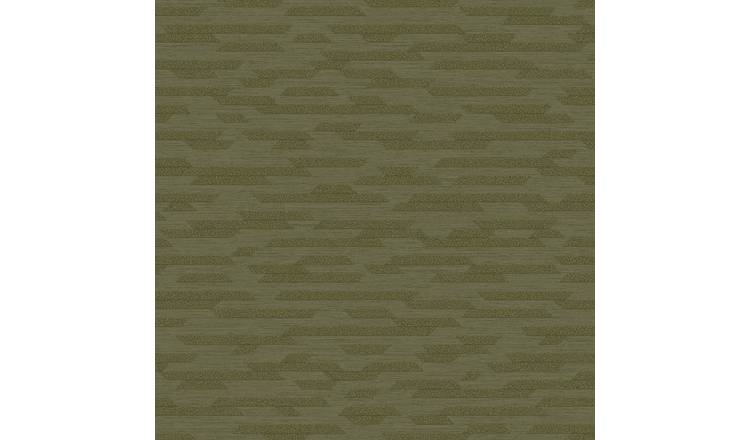 Grandeco Boutique Dioret Stacked Stone Embossed Wallpaper - Green