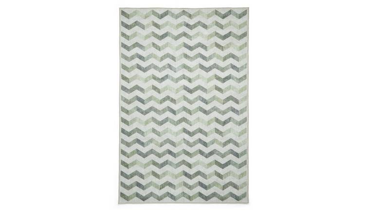 Mega Flooring Green Modern Geometric Rug - 61 x 120cm