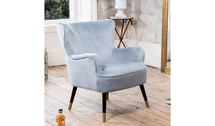 Artemis Home Madison Velvet Fabric Accent Chair - Light Blue