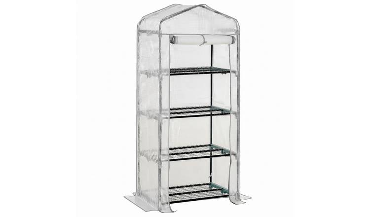 Outsunny 4 Tier Mini Portable PE Cover Greenhouse