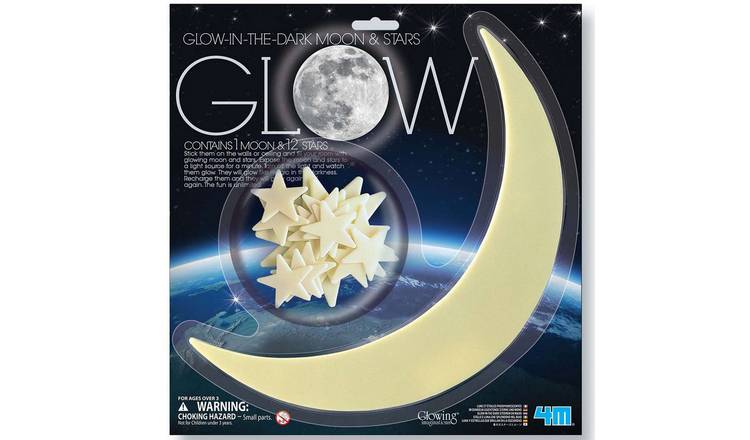 4M Glow-In-The-Dark Moon & Stars - 3 Years +