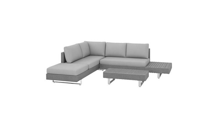 Outsunny 3 Piece Rattan Garden Sofa Set - Light Grey