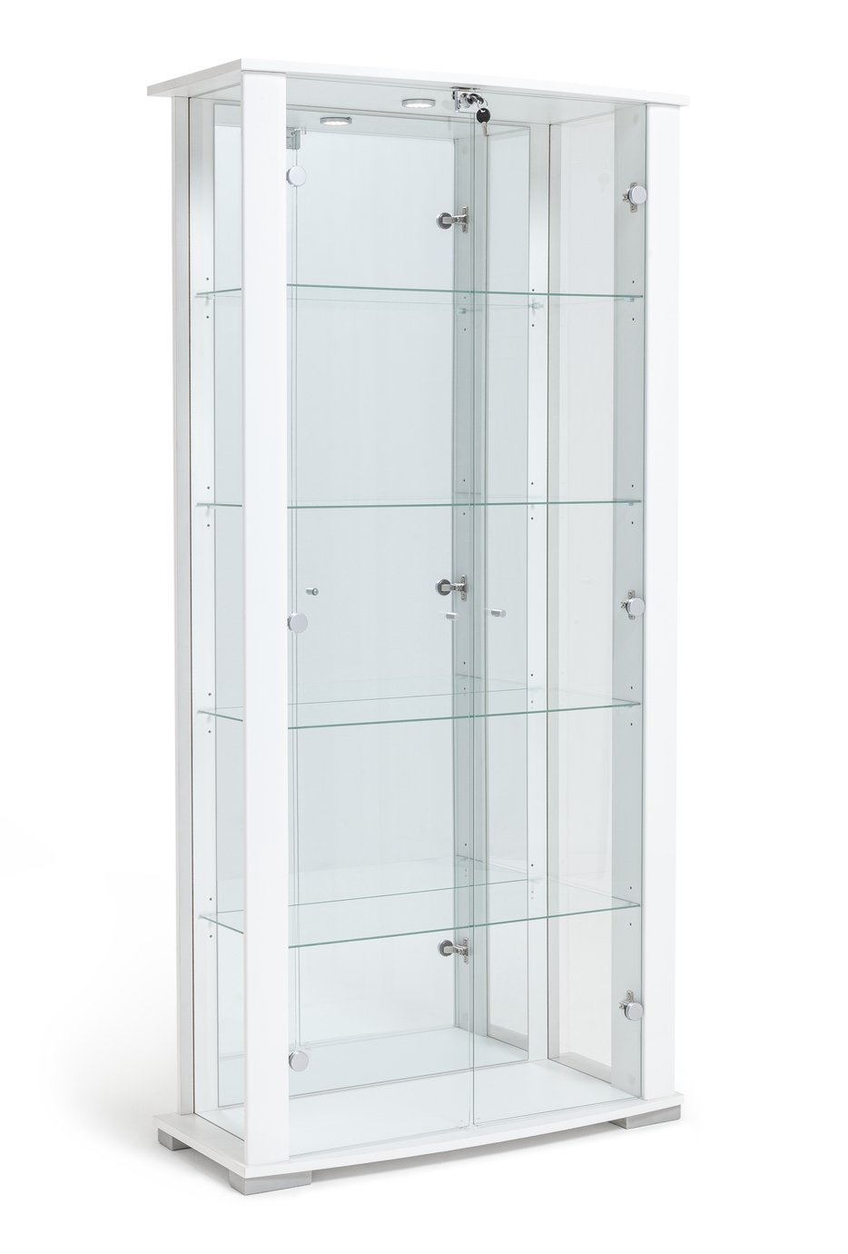 Argos Home Stella 2 Door Glass Display Cabinet - White Gloss