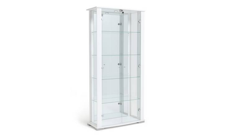 Buy Argos Home Stella 2 Door Glass Display Cabinet White Gloss