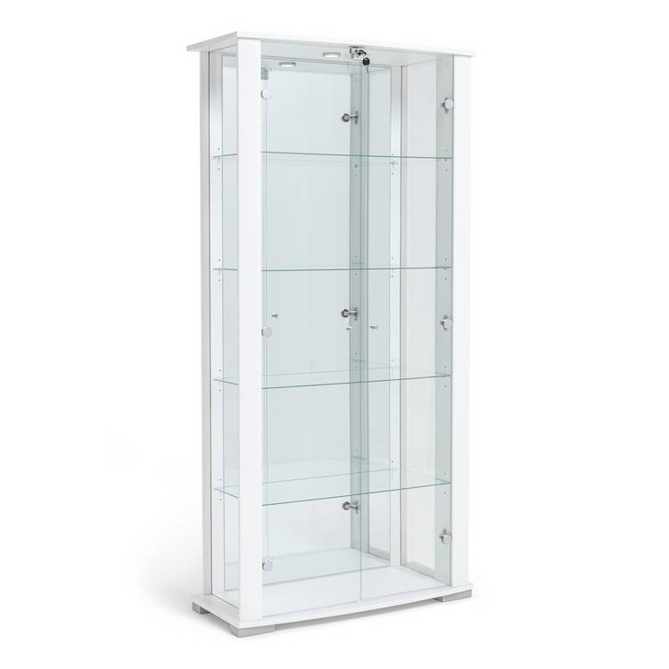 Argos Home Stella 2 Door Glass Display Cabinet - White Gloss 0