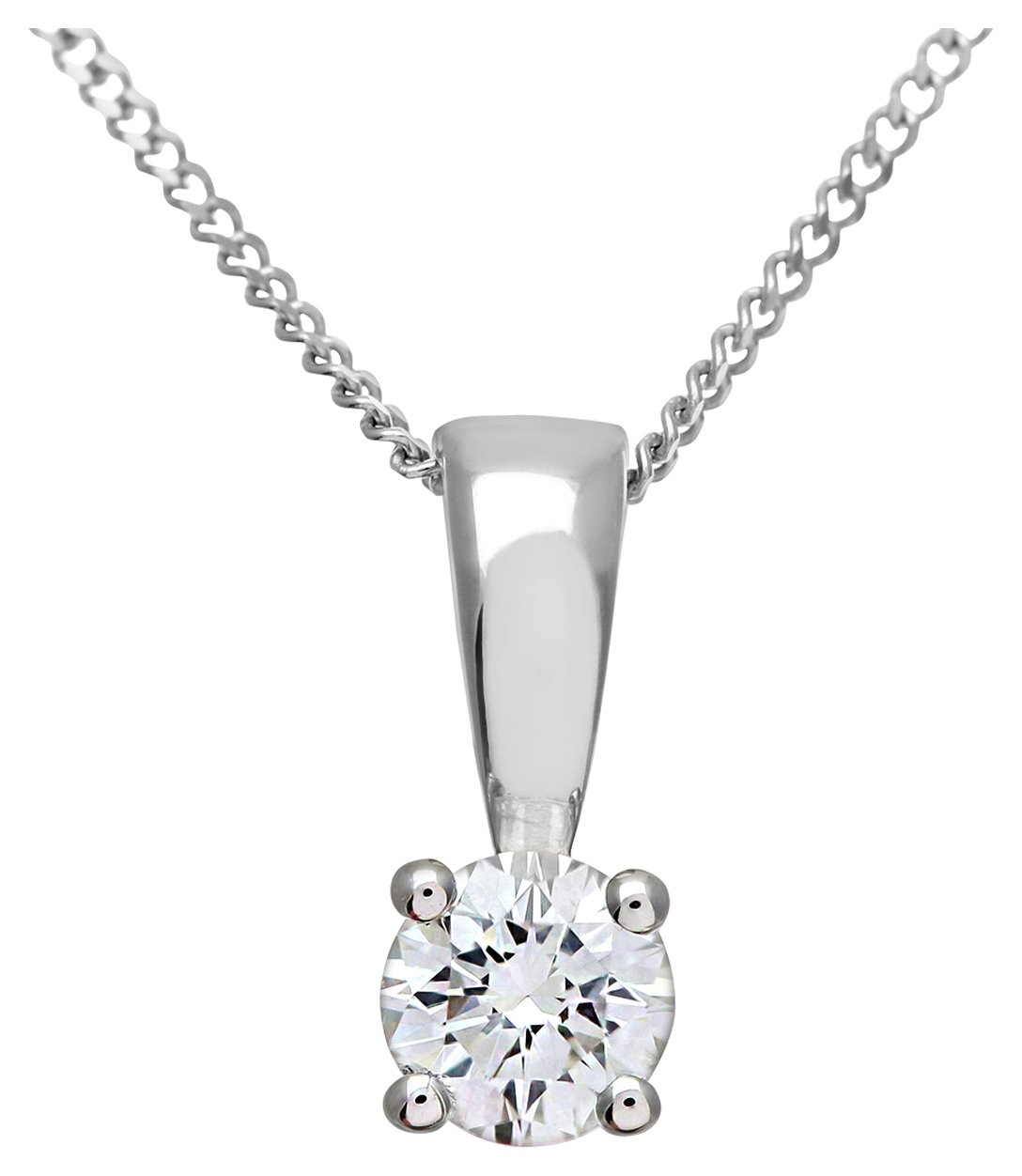 Everlasting Love 18ct W Gold 0.25ct Diamond Pendant Necklace