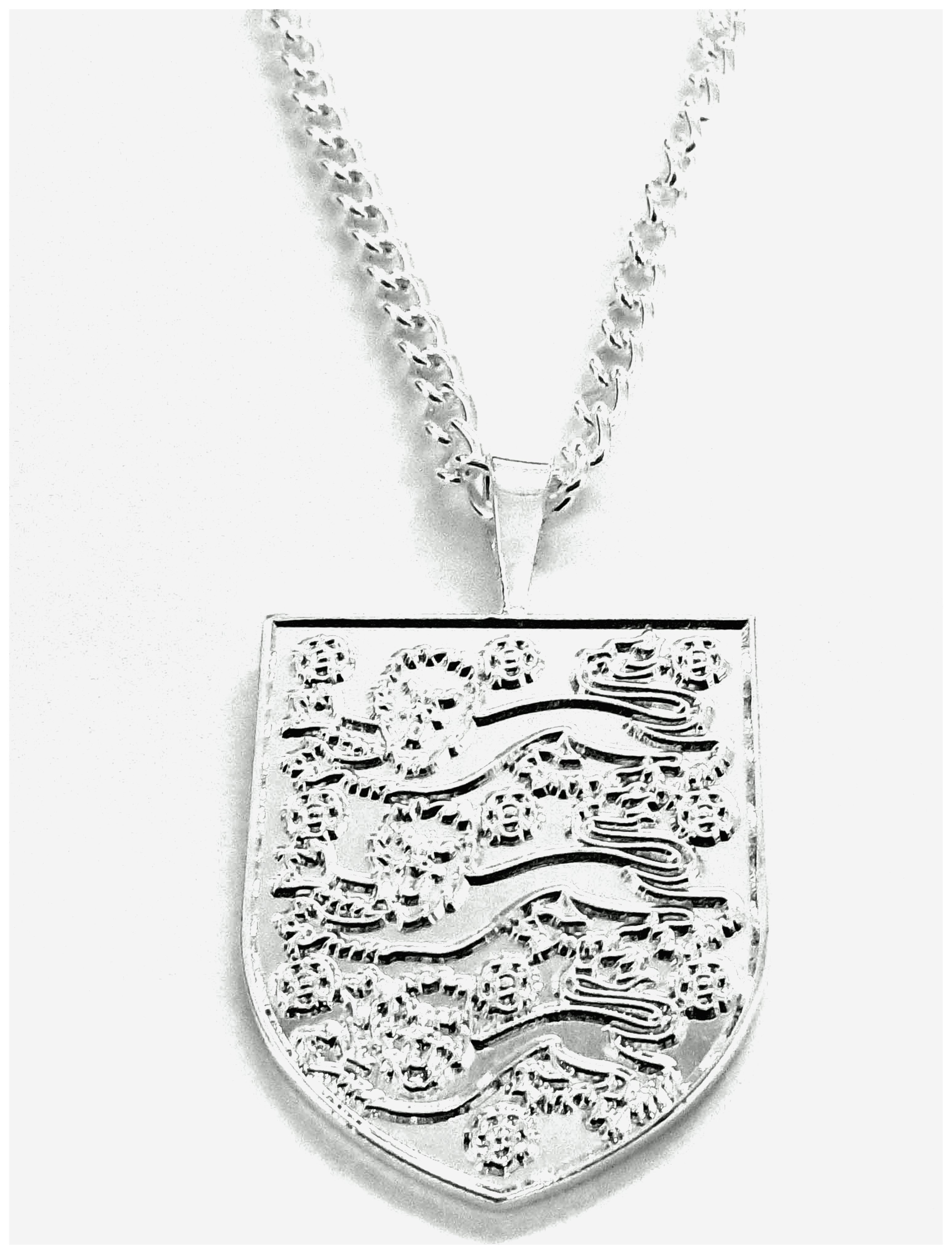 Silver Plated England Pendant and Chain.
