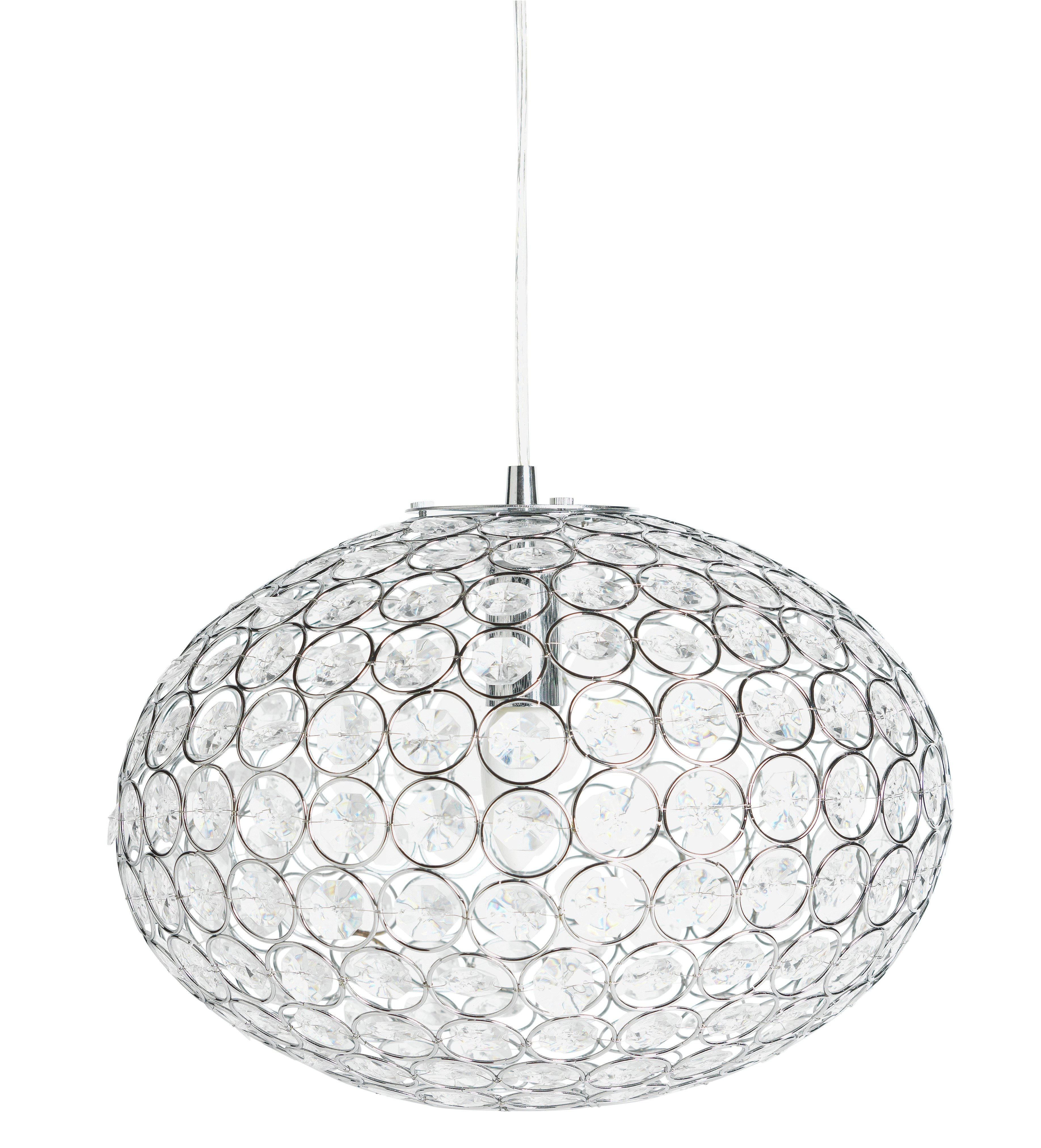 Argos Home Orla Oval Ceiling Pendant Light - Chrome