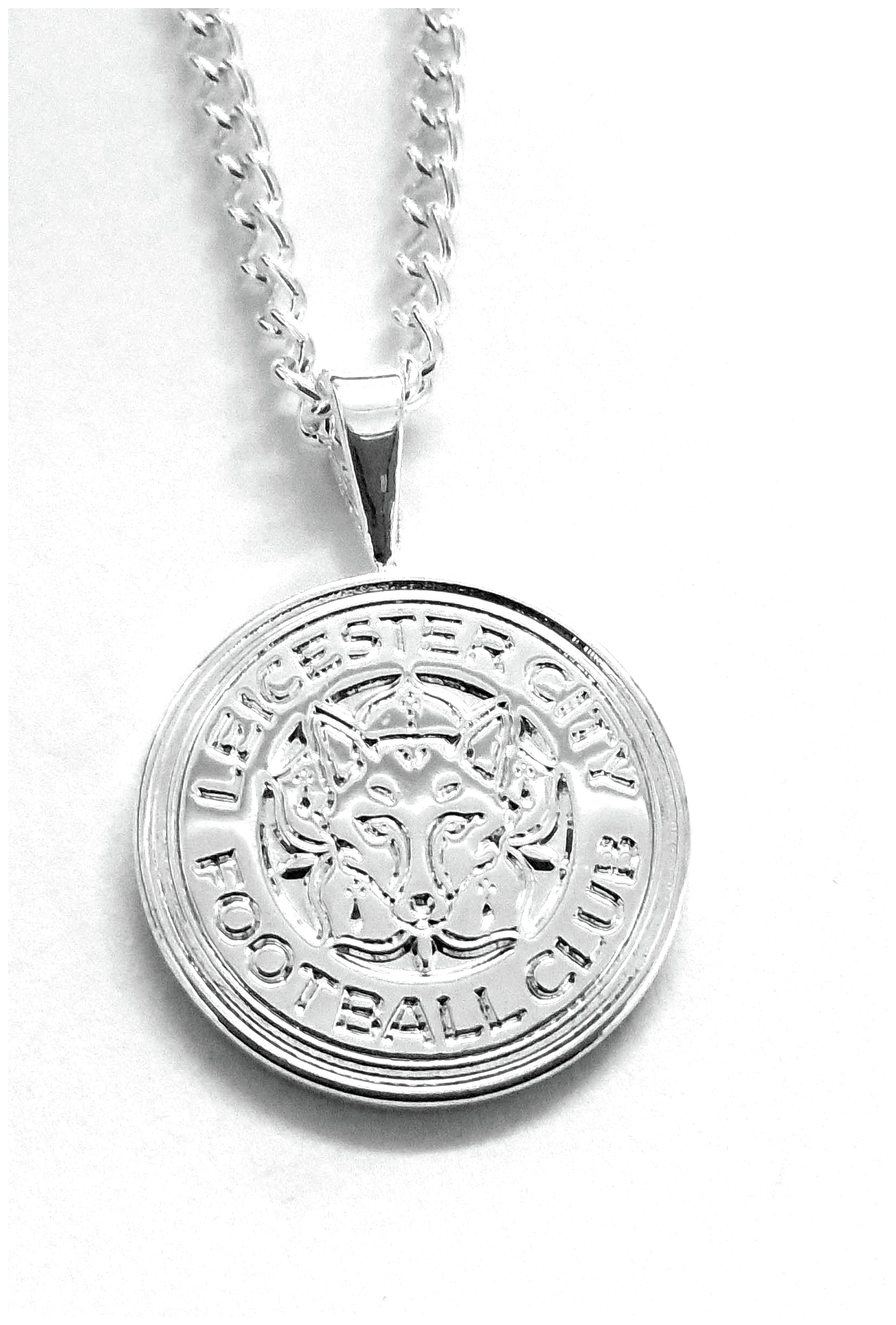 Silver Plated Leicester City Pendant and Chain