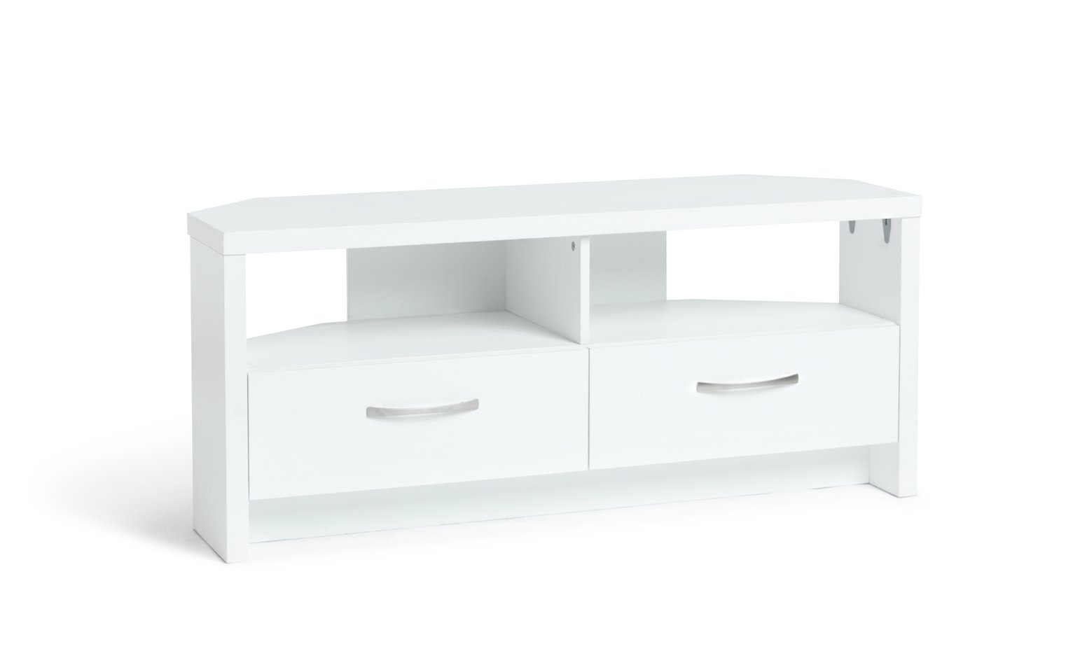 Large white deals corner tv unit