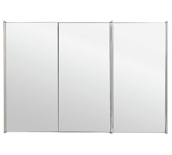 Argos Home 3 Door Mirrored Stainless Steel Bathroom Cabinet