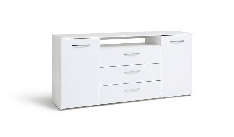 White gloss deals sideboard with drawers