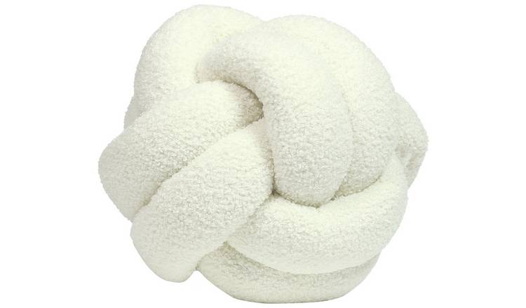 furn Boucle Knot Cushion - Cream - 30x30cm