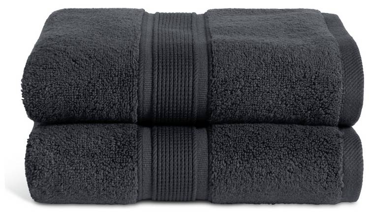 Habita Supersoft 2 Pack Hand Towel - Slate