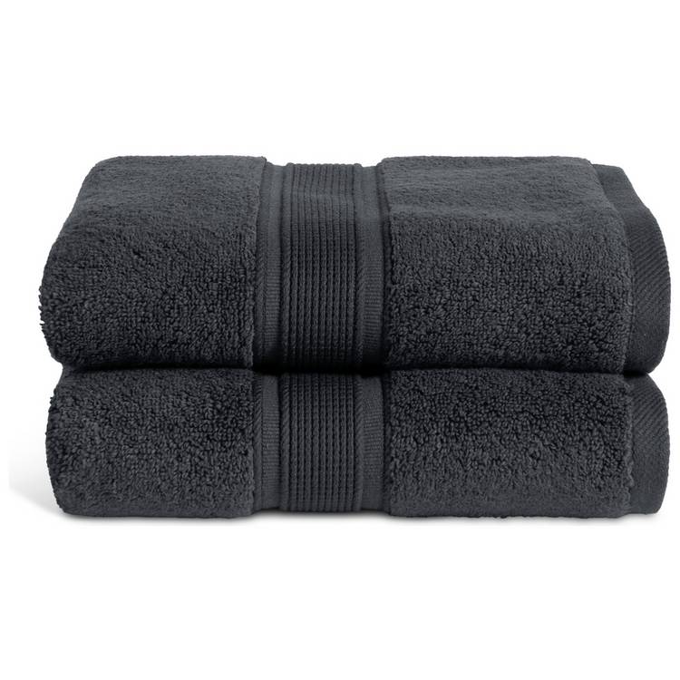 Habita Supersoft 2 Pack Hand Towel - Slate 0