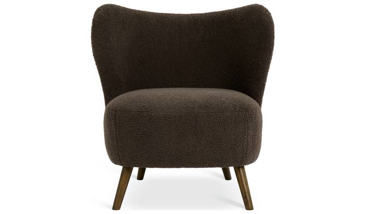 Habitat Cory Boucle Accent Chair - Brown