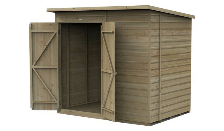 Forest Beckwood Shiplap Windowless Pent Shed - 7 x 5ft