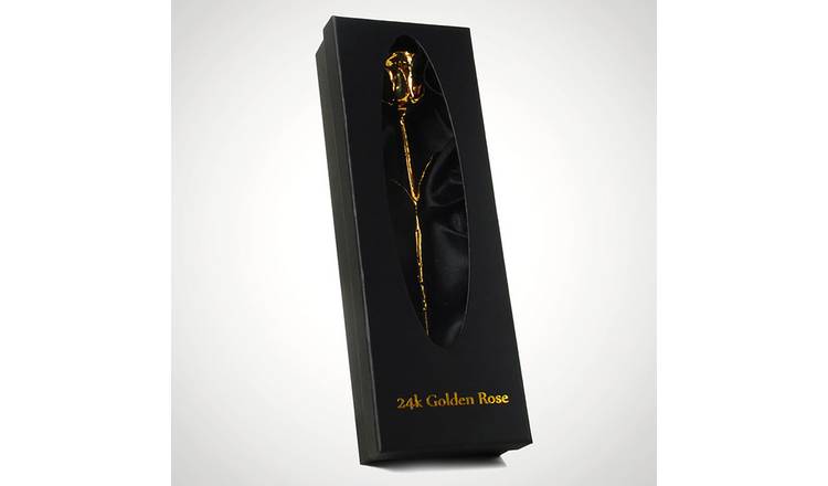 Menkind 24k Golden Rose with Black Box