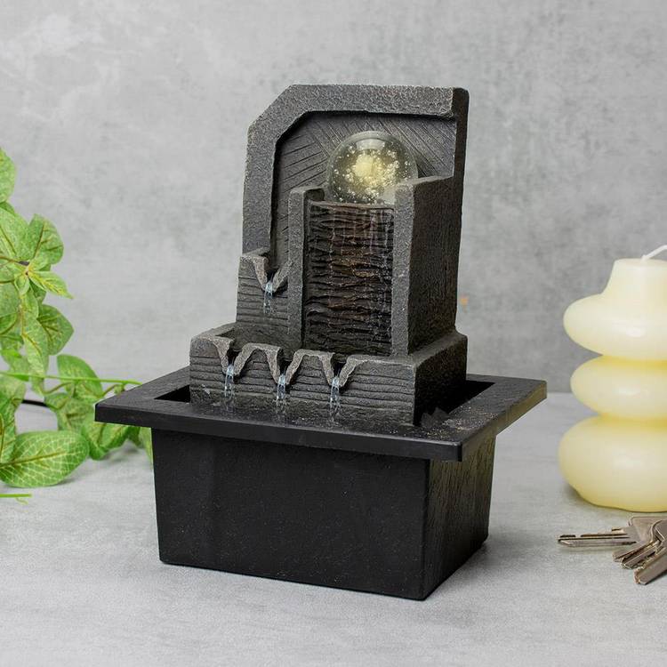 Menkind Aztec Water Fountain With Spinning Ball 0