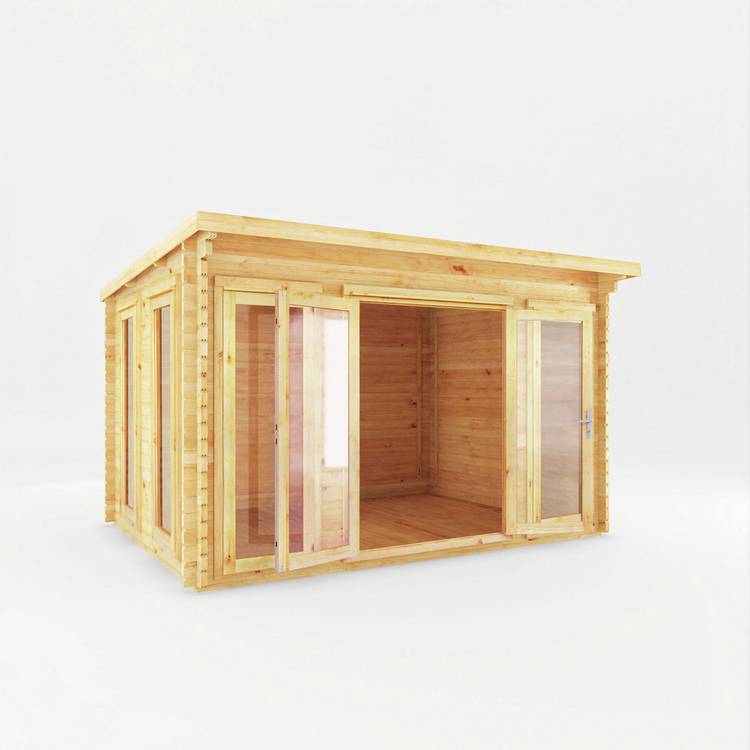 Mercia 4m x 3m Studio Pent Log Cabin 0
