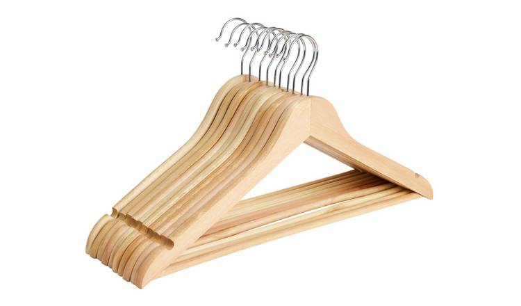 Argos Home Set of 10 Wooden Hangers