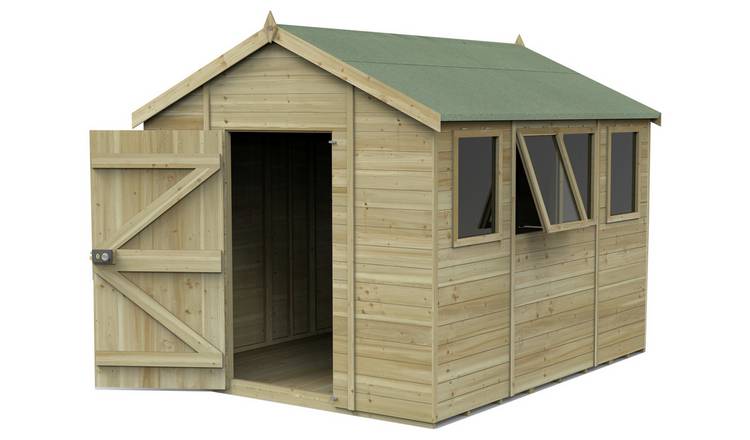 Forest Timberdale 4 Windows Apex Shed - 12 x 8ft